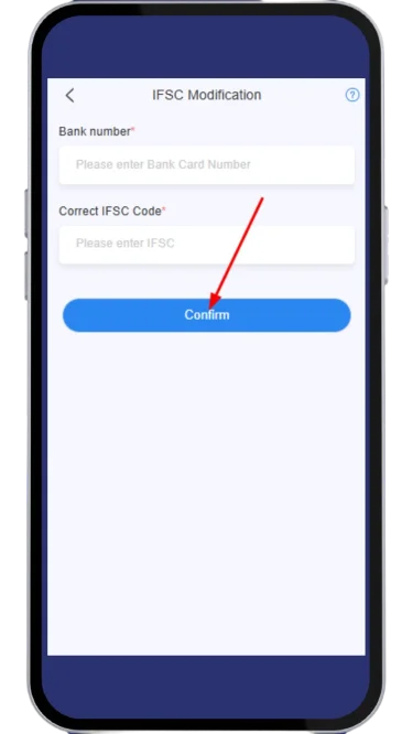 Send the message by clicking on the confirm button